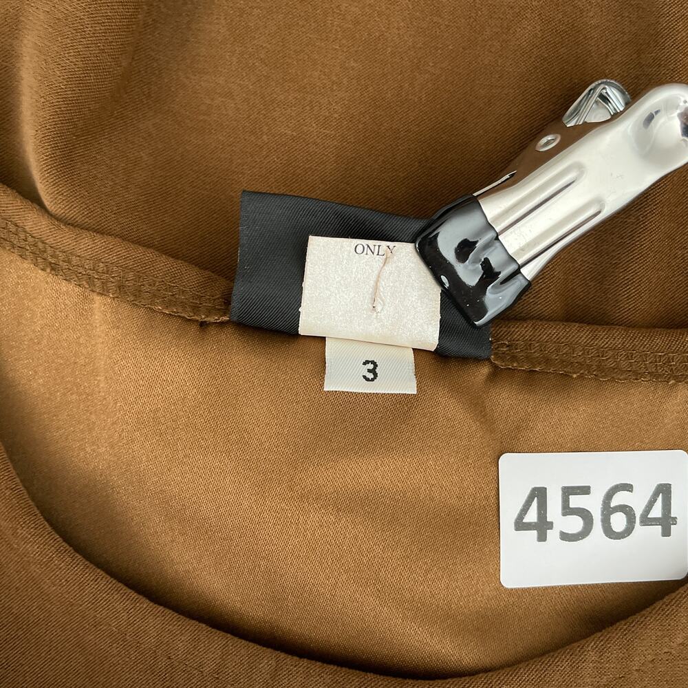 AHNI USA Top Womens 3 / XL Brown Microsuede Artsy Graphic Asymmetrical Hem Boho - Picture 10 of 11